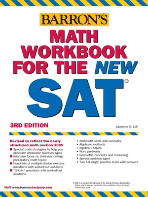 cover image of Barron's Math Workbook for the SAT